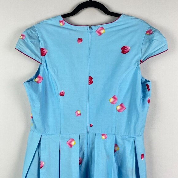 Hell Bunny Angelique Fit & Flare Floral Spring Retro Pin Up Dress Size XL - Picture 9 of 12